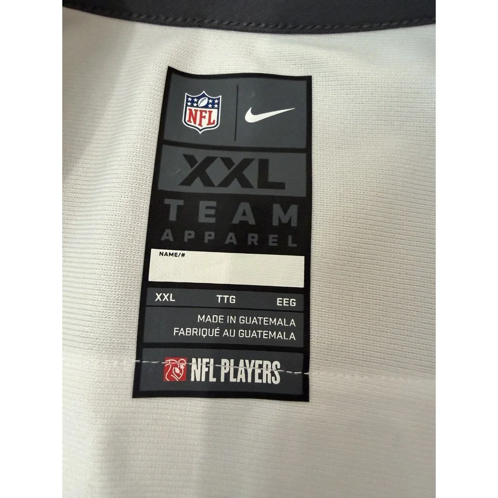 Nike Miami Dolphins Ryan Tannehill #17 NFL Jersey White Silver Men XXL 2XL